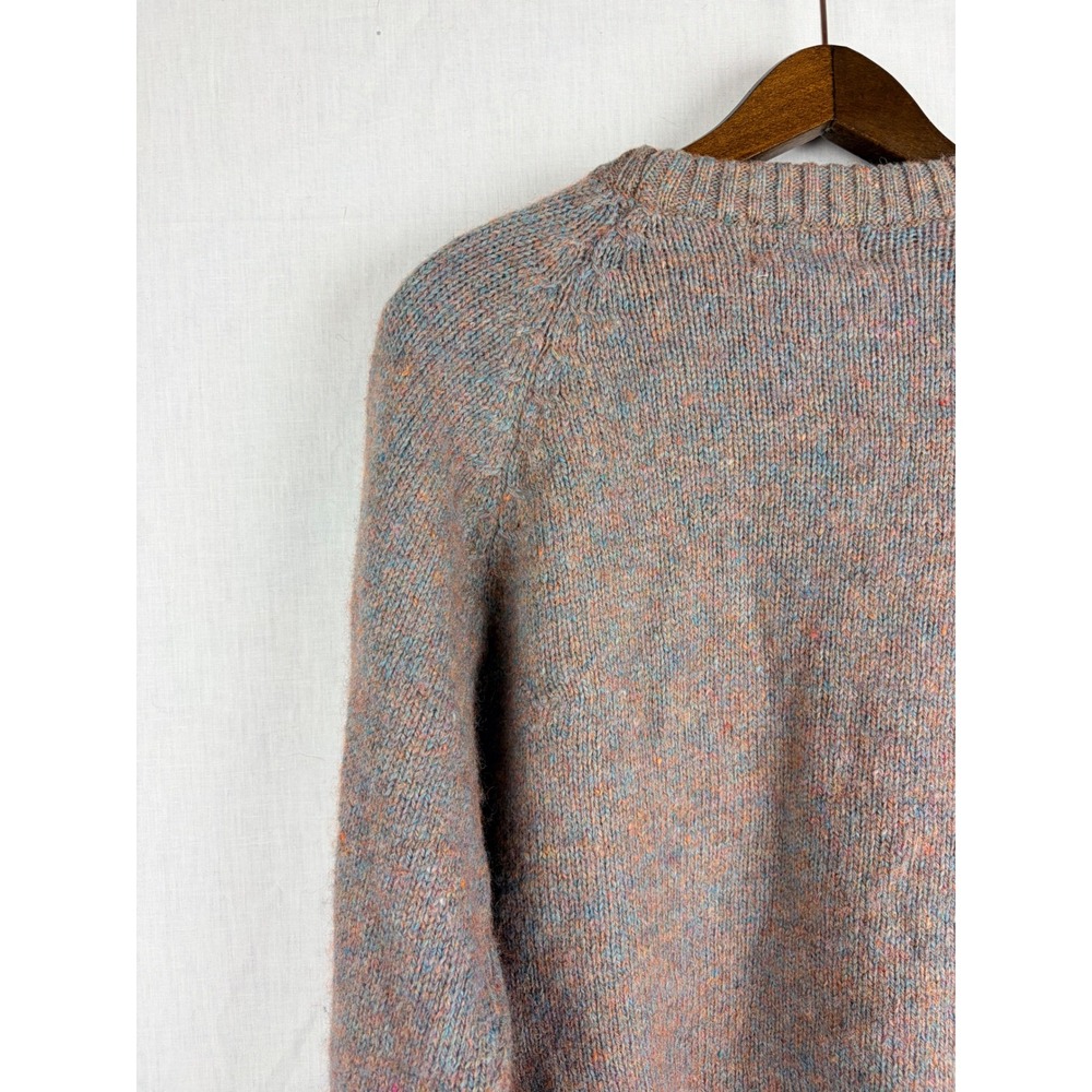 McGregor Vintage Marled Knit‎ Crewneck Sweater Raglan Sleeve Multi-Color Blue - Picture 7 of 15